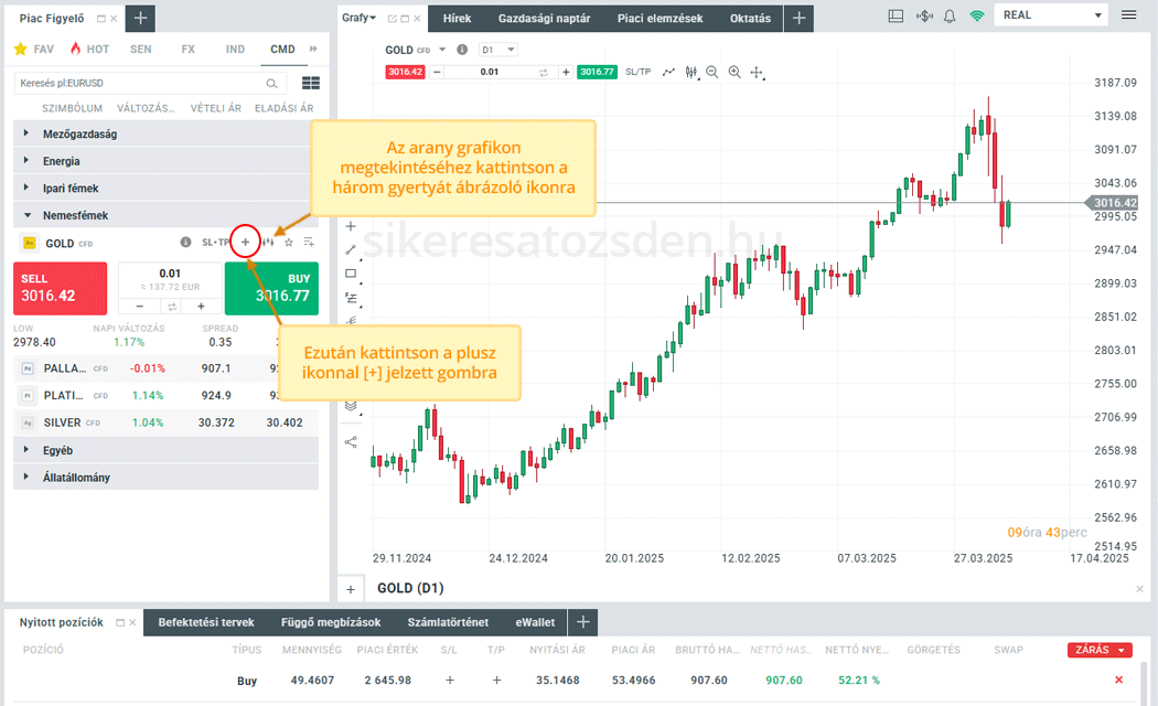 kattintson a plusz ikon gombra