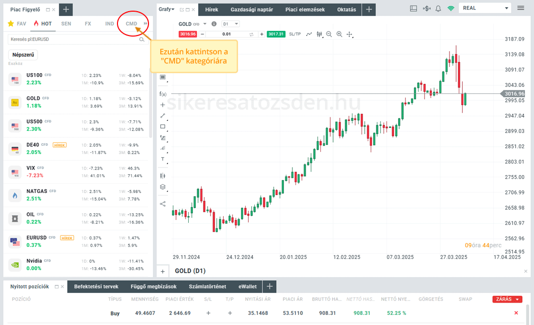 Útmutató, kereskedés az xtb-nél