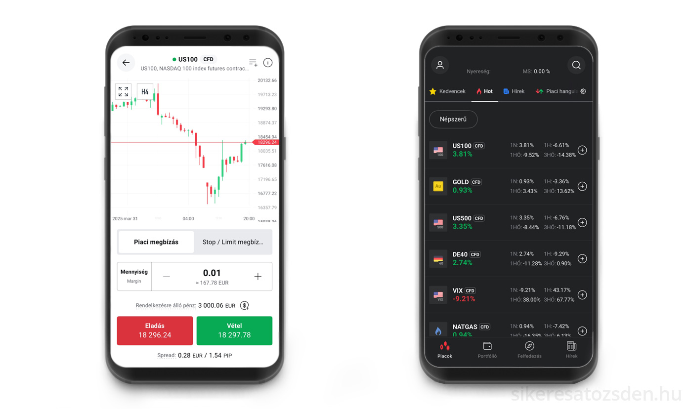 XTB befektetési alkalmazás